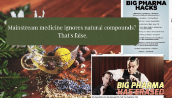Screenshots of social media posts falsely claiming Big Pharma disregards or hides natural cures.